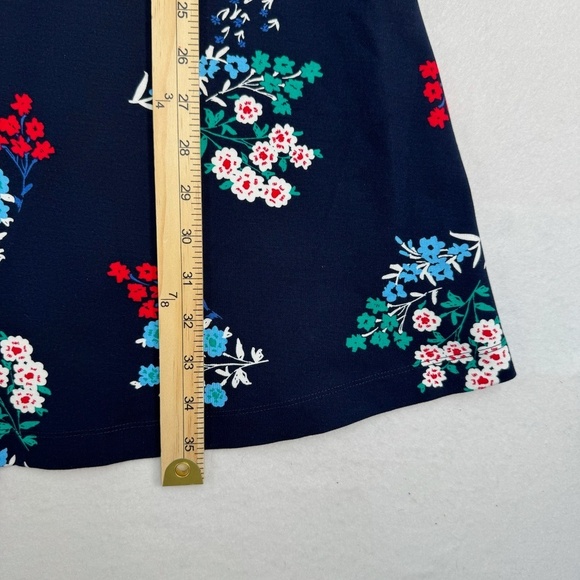 Draper James Floral Ponte Mini Dress Womens Sz S Navy Multi Color Sleeveless - Picture 8 of 11
